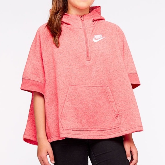 Nike Pink Short Sleeve Poncho Hoodie - Picture 1 of 6